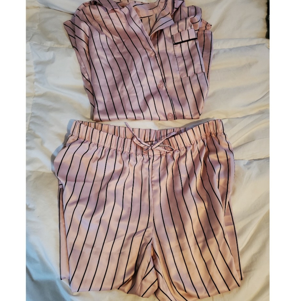Polyester Striped Pajamas